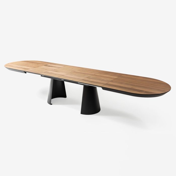 Masa extensibila din HPL, MDF si metal, Koala, L206xl103xH78cm - imagine 3