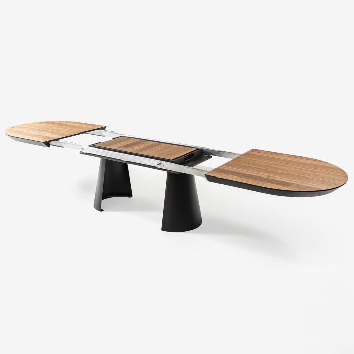 Masa extensibila din HPL, MDF si metal, Koala, L206xl103xH78cm - imagine 2