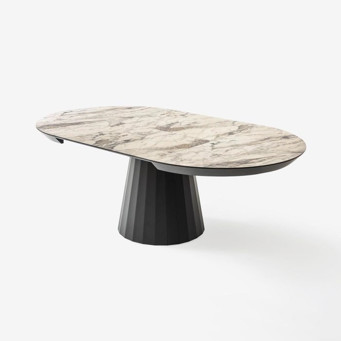 Masa extensibila din HPL, MDF si metal, Jazz, L130xl130xH78cm - imagine 4