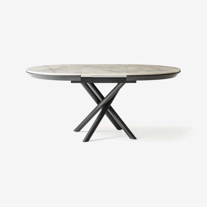 Masa extensibila din HPL, MDF si metal, Ocean, L130xl130xH78cm - imagine 2