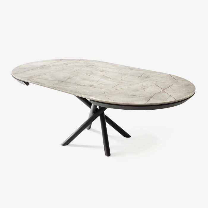 Masa extensibila din HPL, MDF si metal, Ocean, L130xl130xH78cm - imagine 3
