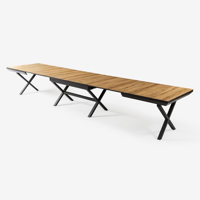 Masa extensibila din HPL, MDF si metal, Express, L180xl103xH78cm - imagine 4