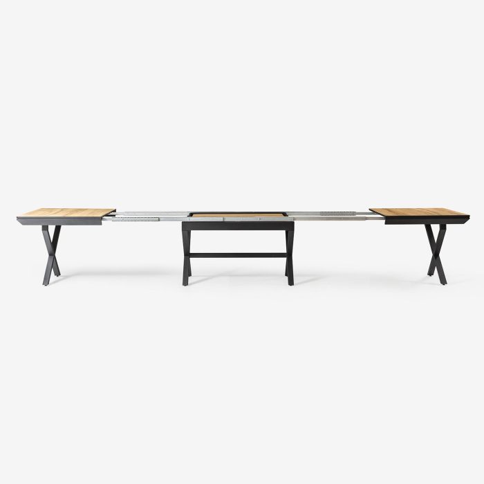Masa extensibila din HPL, MDF si metal, Express, L180xl103xH78cm - imagine 3
