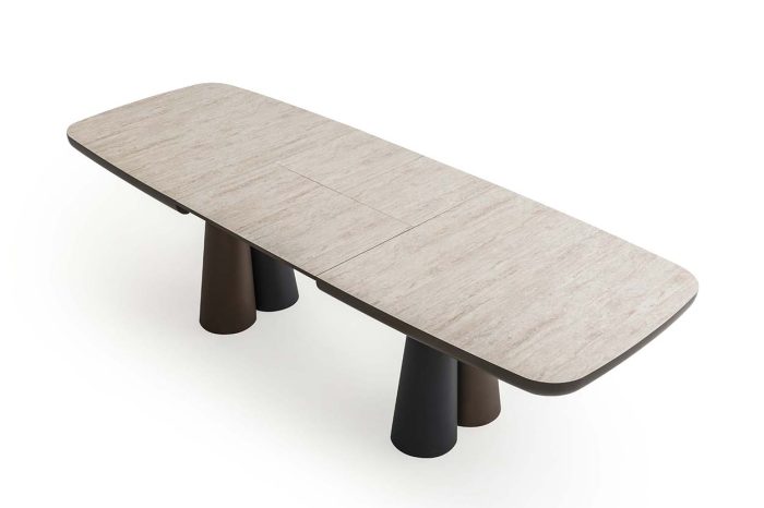 Masa extensibila din HPL, MDF si medal, Afrodit, L206xl103xH78cm - imagine 7