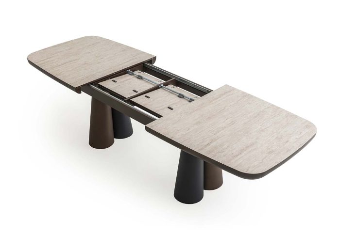 Masa extensibila din HPL, MDF si medal, Afrodit, L206xl103xH78cm - imagine 6