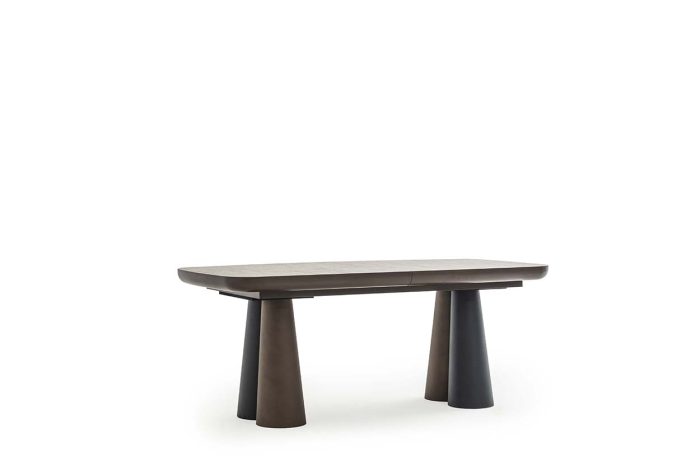 Masa extensibila din HPL, MDF si medal, Afrodit, L206xl103xH78cm - imagine 4