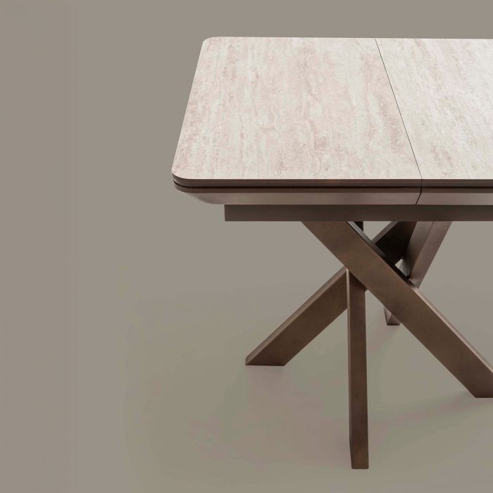 Masa extensibila din HPL, MDF si metal, Grande, L90xl90cm