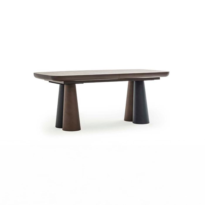 Masa extensibila din HPL, MDF si medal, Afrodit, L206xl103xH78cm